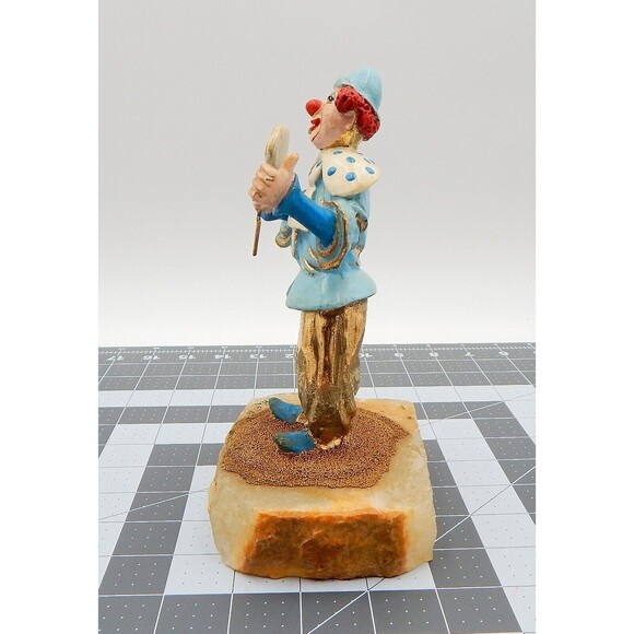 Ron Lee Clown With Lollipop Sculpture Signed 1980 Onyx Base - Picture 2 of 13